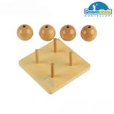  Giáo Cụ Montessori - Bóng trên chốt nhỏ - Balls On Small Pegs 