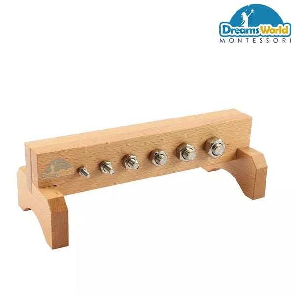  Giáo Cụ Montessori - Bộ ốc vít bu lông A - Nuts and Bolts A 