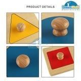  Giáo Cụ Montessori - 4 khay ghép hình riêng lẻ - Single Shape Puzzles 