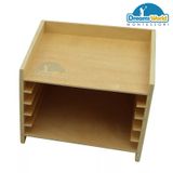 Giáo Cụ Montessori - Kệ ghép hình thực vật 5 tầng - Animal puzzle cabinet(only cabinet) 