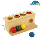  Giáo Cụ Montessori - Bộ đập bóng - wood push ball baby toy 