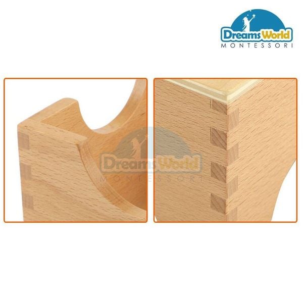  Giáo Cụ Montessori -  Kệ đựng tháp hồng  - Pink Tower Stand 