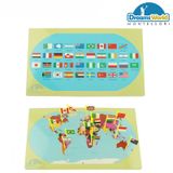  Giáo Cụ Montessori - Bản đồ và 36 lá cờ thế giới - Flags of the World 