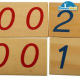  Giáo Cụ Montessori - Các thẻ số từ 1 đến 9000 cỡ lớn  - Large Wooden Number Cards With Box (1-9000) 
