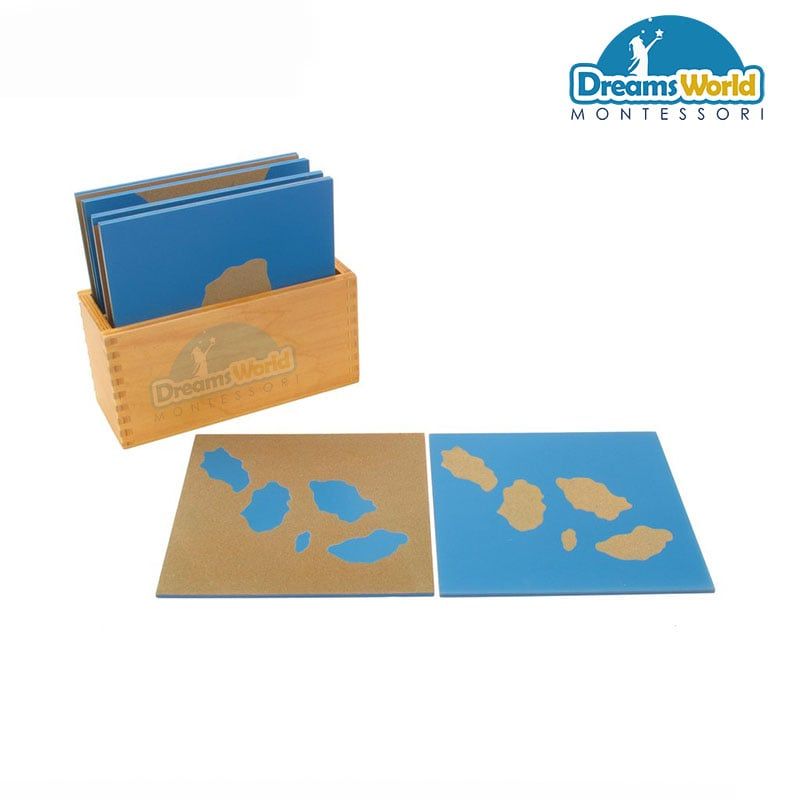  Giáo Cụ Montessori - Thẻ các mẫu đất - Land Form Cards 