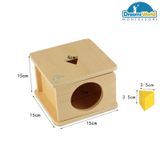  Giáo Cụ Montessori - Trò chơi thả hình tam giác vào hộp - Imbucare Box w/ Triangle Prism 