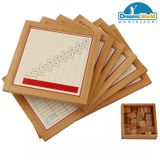  Giáo Cụ Montessori - Hộp học phép tính cộng có thẻ điều khiển và bảng - Addition Working Charts with frame 