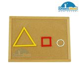  Giáo Cụ Montessori - Bảng làm việc cho bộ que hình học - Cork Workboard For Geometry Sticks 