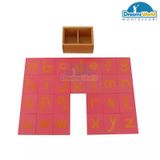  Giáo Cụ Montessori - Chữ viết thường và viết hoa tiếng Anh in nhám - Lower and Capital Case Sandpaper Letters w/ Boxes 