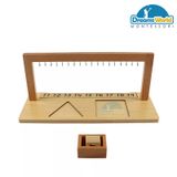  Giáo Cụ Montessori -  Móc treo các chuỗi hạt cườm màu từ 11-19 - Hanger for Teen bead 