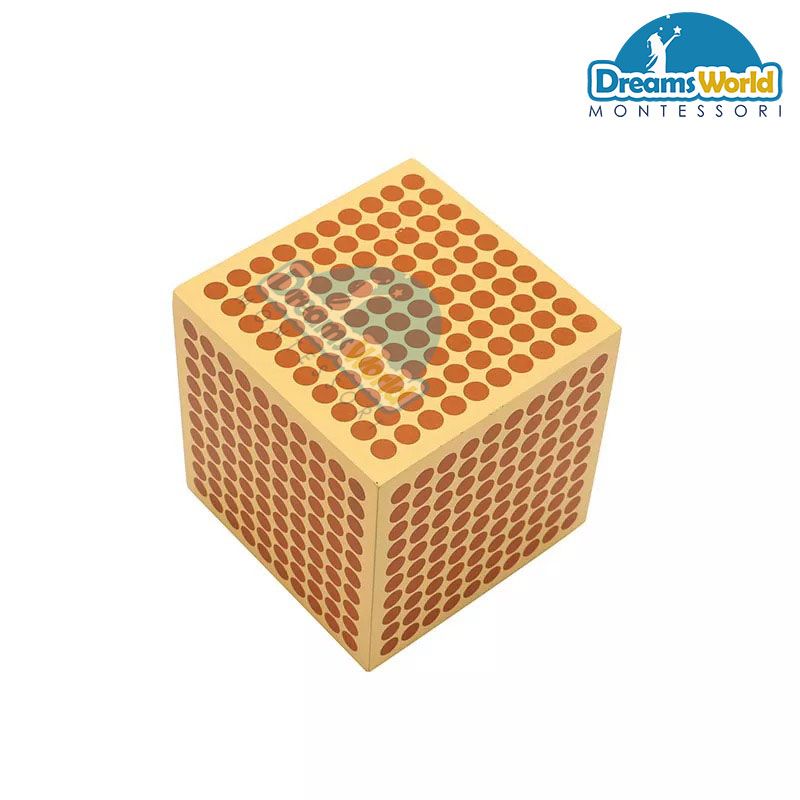  Giáo Cụ Montessori - 1 Khối gỗ 1000 - 1 Wooden Thousand Cubes 