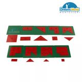  Giáo Cụ Montessori - Khung phân số vuông không kệ - Metal Fraction square without Stands 