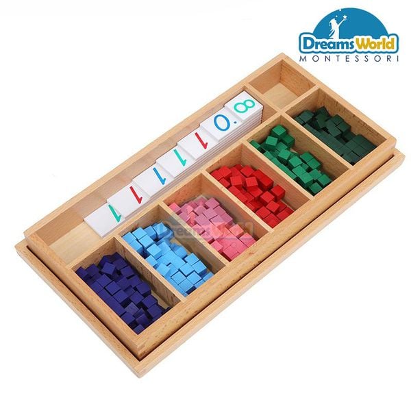  Giáo Cụ Montessori - Bộ phân số thập phân 2 - Decimal Fraction Material set（B） 