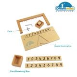 Giáo Cụ Montessori - Móc treo các chuỗi hạt cườm màu từ 1-9  - Hanger for Color Bead Stairs 