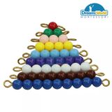  Giáo Cụ Montessori - Dây cườm màu chơi với bảng hàng chục có hộp  - Bead Bars for Teen Board with Box 