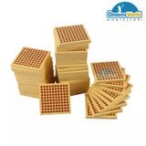  Giáo Cụ Montessori - 45 khối gỗ 100 - 45 Wooden Hundred Squares 