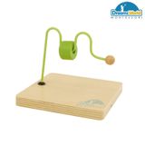  Giáo Cụ Montessori - Luồn hạt qua thanh ngang lượn sóng có chốt - Horizontal Dowel Variation - Serpentine 