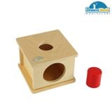  Giáo Cụ Montessori - Trò chơi thả hình lăng trụ cỡ lớn vào hộp - Imbucare Box w/ Large Cylinder 