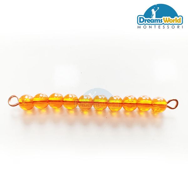  Giáo Cụ Montessori - 1 dây cườm 10 - 1 Golden Bead Bars of 10 
