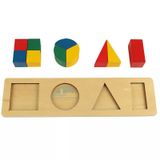  Giáo Cụ Montessori - Bảng đa giác - Multiple blocks wooden toys material montessori educational 