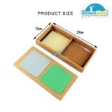  Giáo Cụ Montessori -  Phân biệt cấu trúc vải nhiều màu sắc 03 - Second Fabric Box-3 pairs 