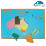  Giáo Cụ Montessori - Ghép bản đồ châu Úc - Puzzle Map of Australia 