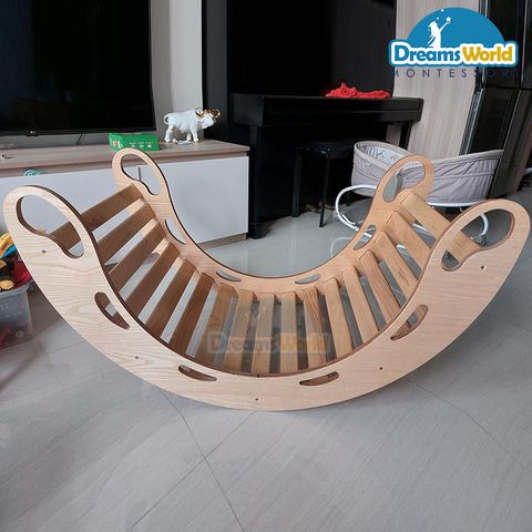  Bập bênh gỗ Montessori - Montessori wooden seesaw 