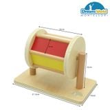  Giáo Cụ Montessori - Trống xoay cầu vồng - Spinning Drum montessori 