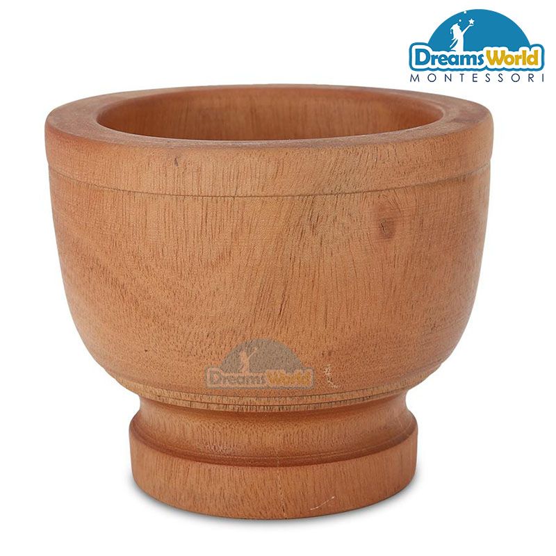  Giáo cụ Montessori - Bộ chày cối gỗ - Montessori Wooden pestle and mortar set 