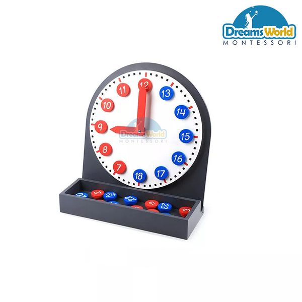  Giáo cụ Montessori - Đồng hồ Montessori - Clock with Moveable Hands 