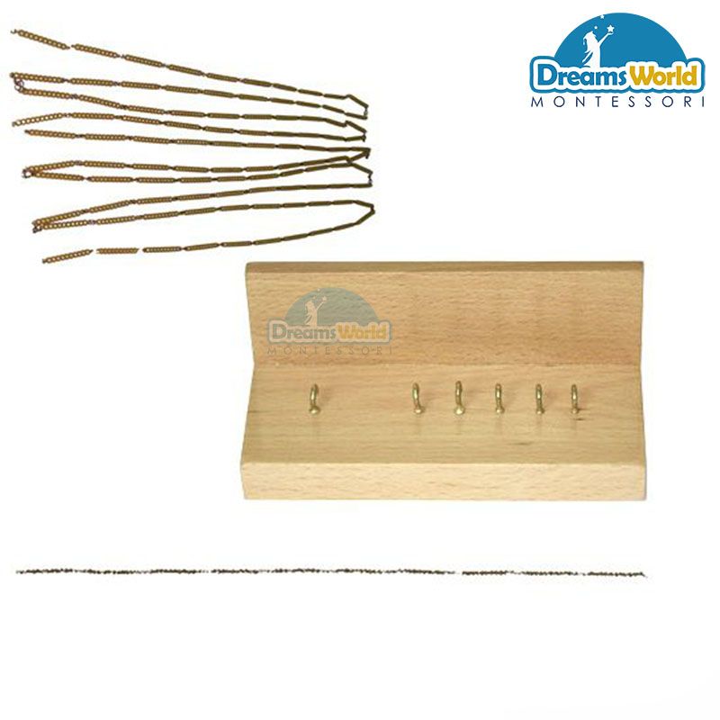  Giáo Cụ Montessori - Giá treo các chuỗi hạt màu 100 và 1000  - Wall Frame for 100 &1000 Bead Chains 