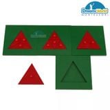  Giáo Cụ Montessori - Khung phân số tam giác không kệ - Metal Fraction triangle without Stands 