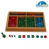  Giáo Cụ Montessori - Trò chơi với các tem số - Stamp Game 