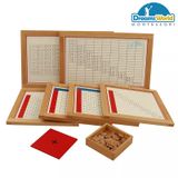  Giáo Cụ Montessori - Hộp học phép tính cộng có thẻ điều khiển và bảng - Addition Working Charts with frame 