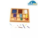  Giáo Cụ Montessori - Bảng kiểm tra chuỗi hạt màu - Checker Board Beads 