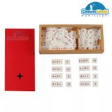  Giáo Cụ Montessori - Hộp phép tính cộng với bộ thẻ điều khiển bằng gỗ - PVC Addition Equations And Sum Box 