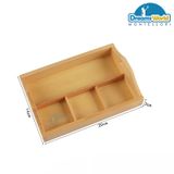  Giáo Cụ Montessori - Khay 3 phần - 3 compartment sorting tray 