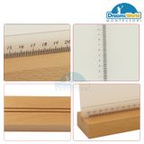  Giáo Cụ Montessori - Thước đứng đo chiều cao của các tam giác màu vàng - Stand for Height 