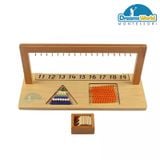  Giáo Cụ Montessori -  Móc treo các chuỗi hạt cườm màu từ 11-19 - Hanger for Teen bead 