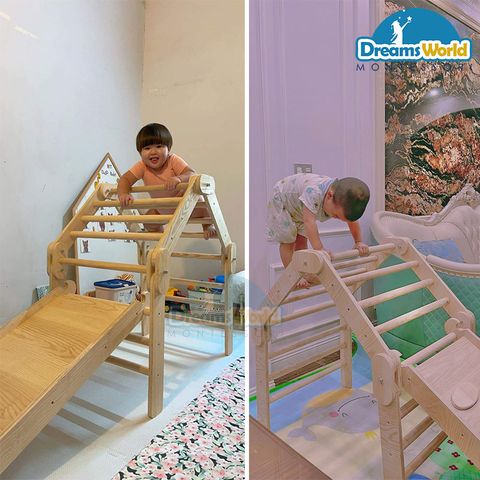  Cầu trượt vận động Montessori - Pikaler xếp hình 