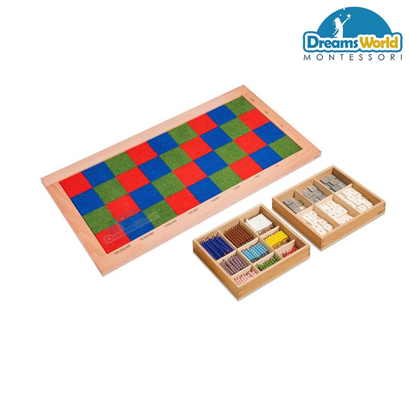  Giáo Cụ Montessori - Bảng kiểm tra (hình chữ nhật) - Checker Board 