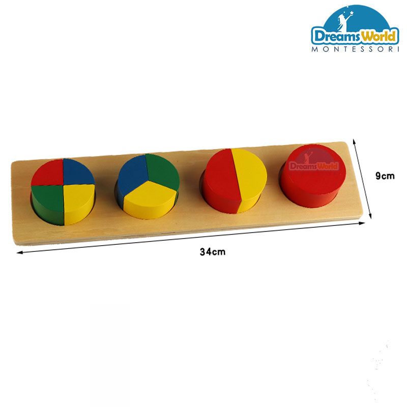  Giáo Cụ Montessori - Khoanh tròn nhiều khối - Children Toy Circle multiple blocks 