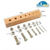  Giáo Cụ Montessori - Bộ ốc vít bu lông B - Nuts and Bolts B 