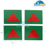  Giáo Cụ Montessori - Khung phân số tam giác không kệ - Metal Fraction triangle without Stands 