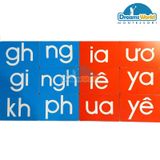  Giáo cụ Montessori - Chữ nhám ghép in thường Tiếng Việt 
