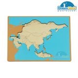  Giáo Cụ Montessori - Ghép bản đồ châu Á - Puzzle Map of Asia 