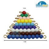  Giáo Cụ Montessori - Các dây cườm màu từ cườm 1 đến cườm 9  - Colored Bead Stairs 1-9 