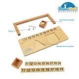  Giáo Cụ Montessori -  Móc treo các chuỗi hạt cườm màu từ 11-19 - Hanger for Teen bead 