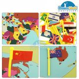 Giáo Cụ Montessori - Bản đồ và 36 lá cờ thế giới - Flags of the World 