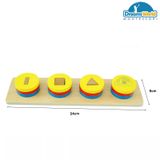  Giáo Cụ Montessori - Khối xây dựng đồ họa cơ bản của bốn vòng tròn - Basic graphical building blocks of four-circle 